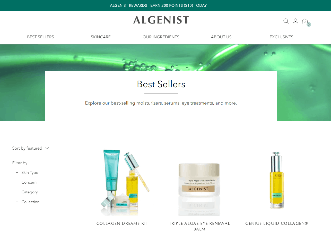 Algenist折扣代碼2024-奧傑尼美國官網精選護膚產品立滿$35減$25唇部精華僅$10